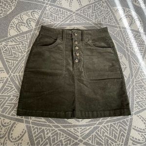 So Green corduroy skirt
